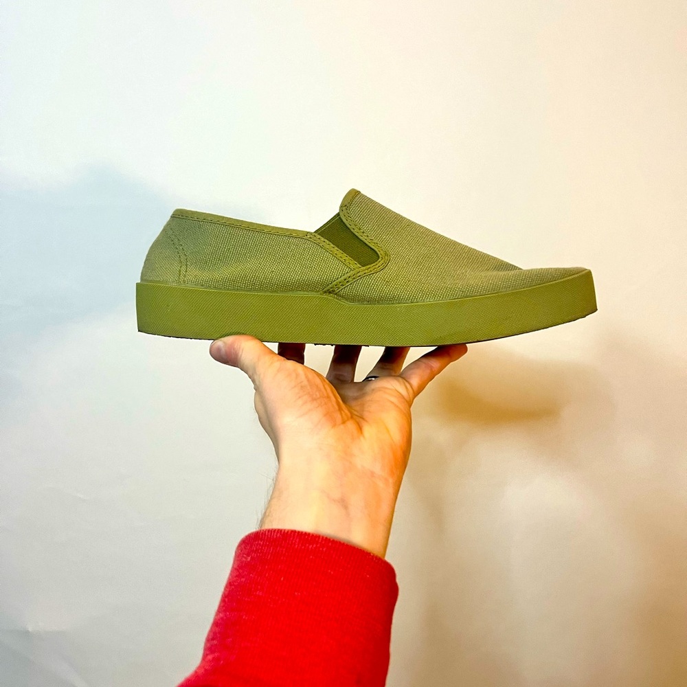 Biankina green slip ons